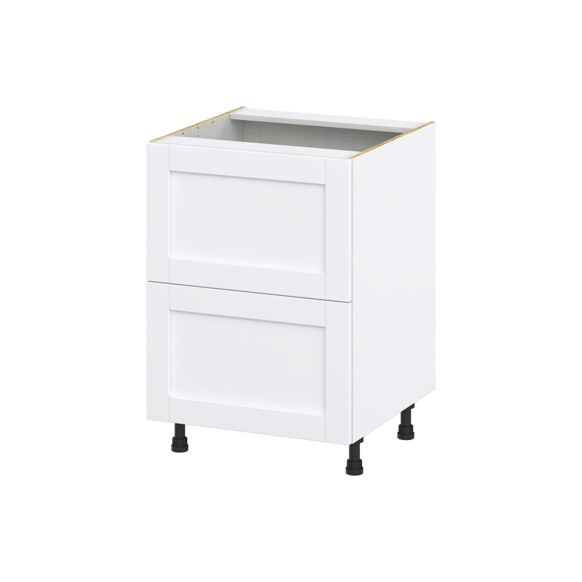 Hugo&Borg Rosemont 24-in W x 34.5-in H x 24-in D Glacier White 2-Drawer Base Fully Assembled Cabinet
