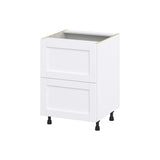 Hugo&Borg Rosemont 24-in W x 34.5-in H x 24-in D Glacier White 2-Drawer Base Fully Assembled Cabinet