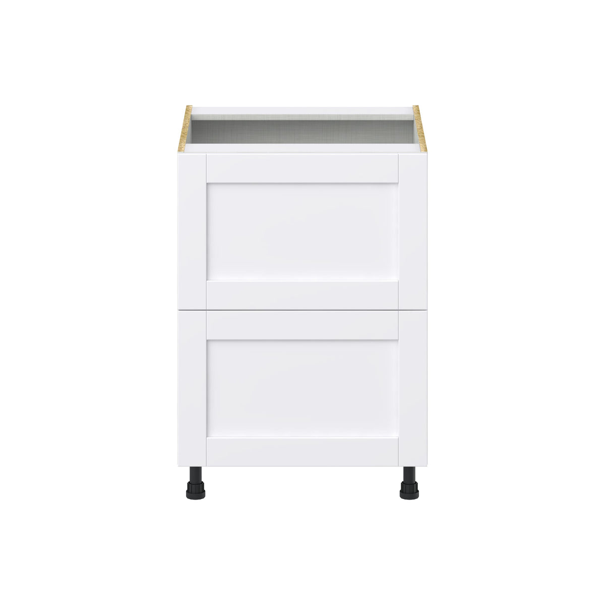 Hugo&Borg Rosemont 24-in W x 34.5-in H x 24-in D Glacier White 2-Drawer Base Fully Assembled Cabinet