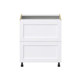 Hugo&Borg Rosemont 30-in W x 34.5-in H x 24-in D Glacier White 2-Drawer Base Fully Assembled Cabinet