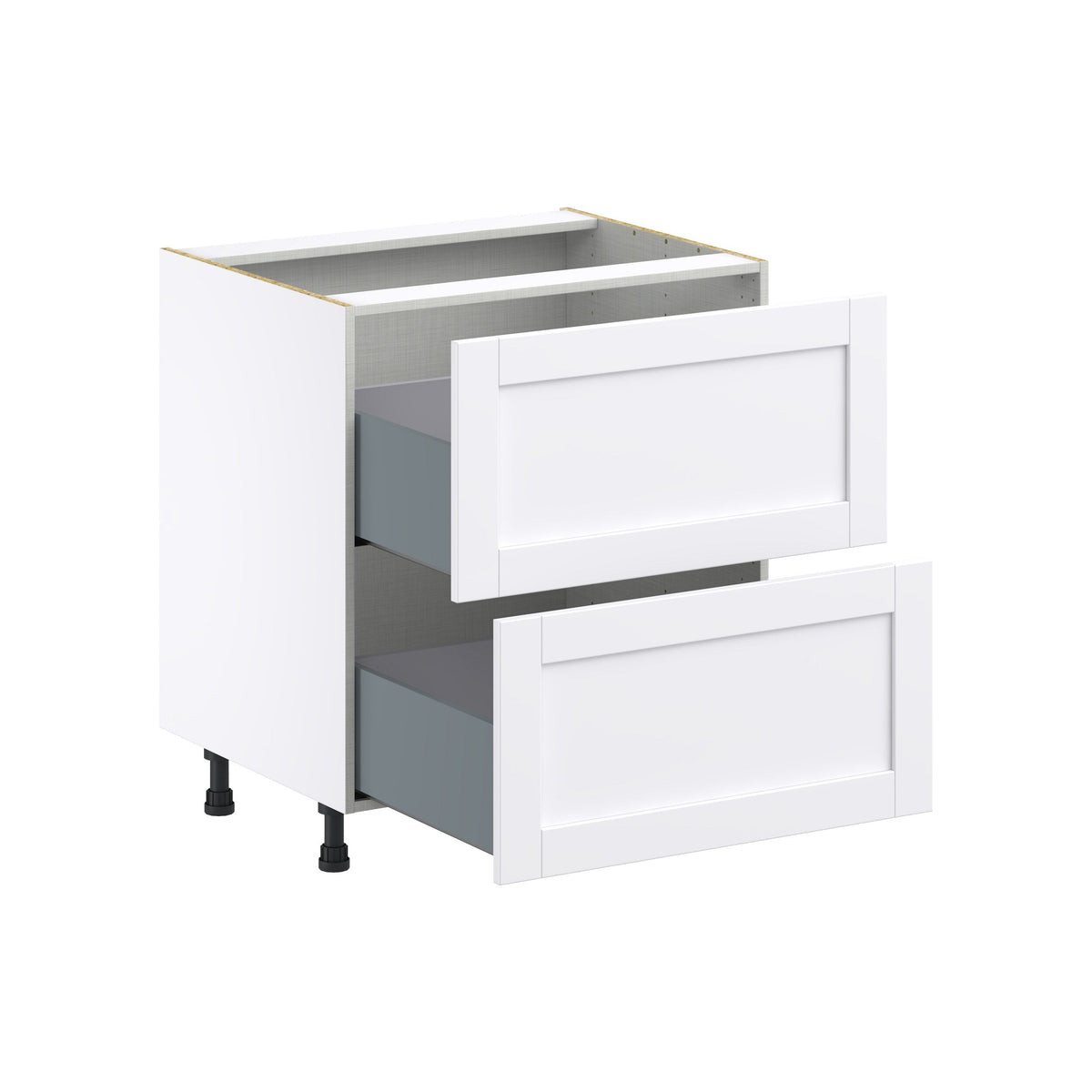 Hugo&Borg Rosemont 30-in W x 34.5-in H x 24-in D Glacier White 2-Drawer Base Fully Assembled Cabinet