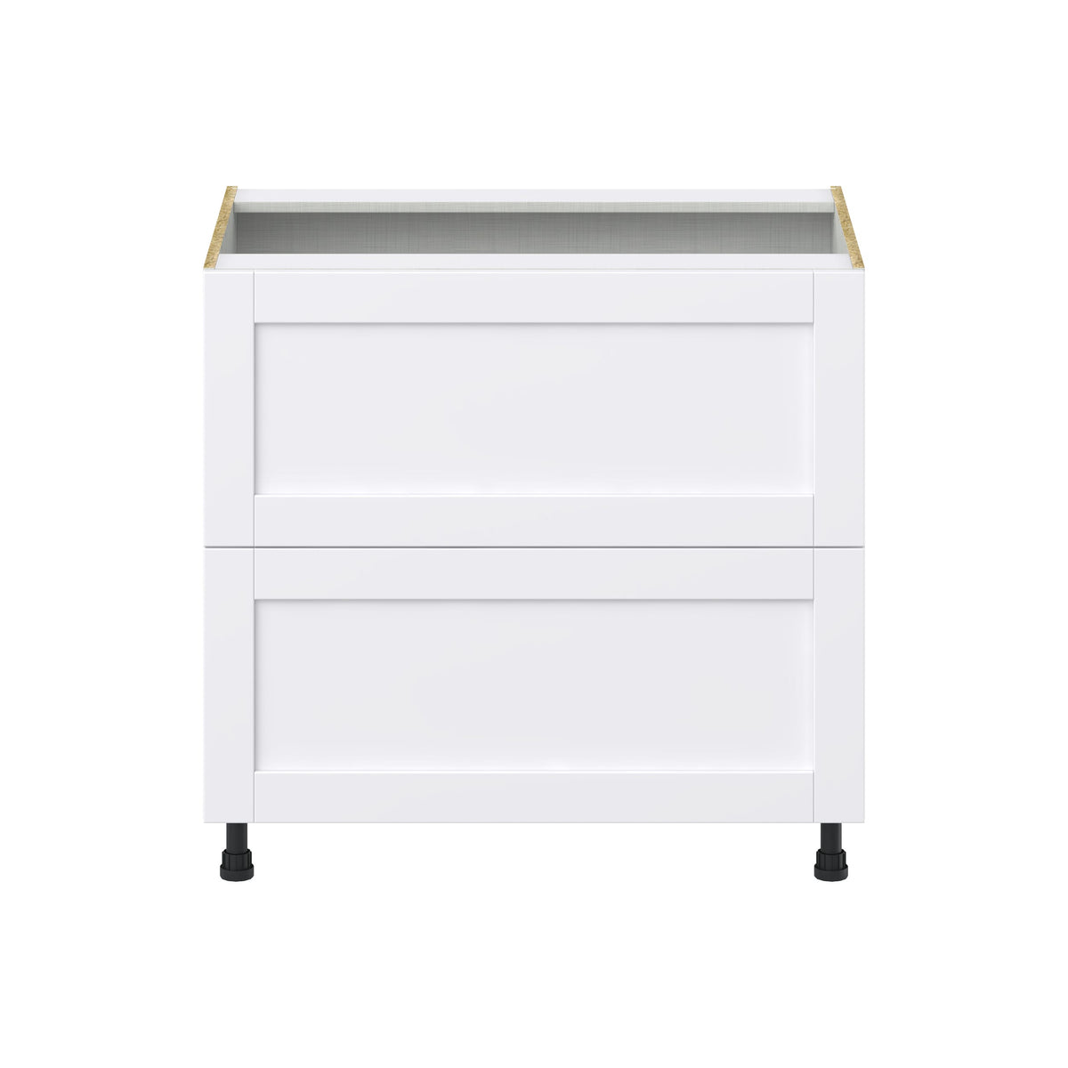Hugo&Borg Rosemont 36-in W x 34.5-in H x 24-in D Glacier White 2-Drawer Base Fully Assembled Cabinet