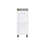 Hugo&Borg Rosemont 15-in W x 34.5-in H x 24-in D Glacier White 2-Drawer Base Fully Assembled Cabinet