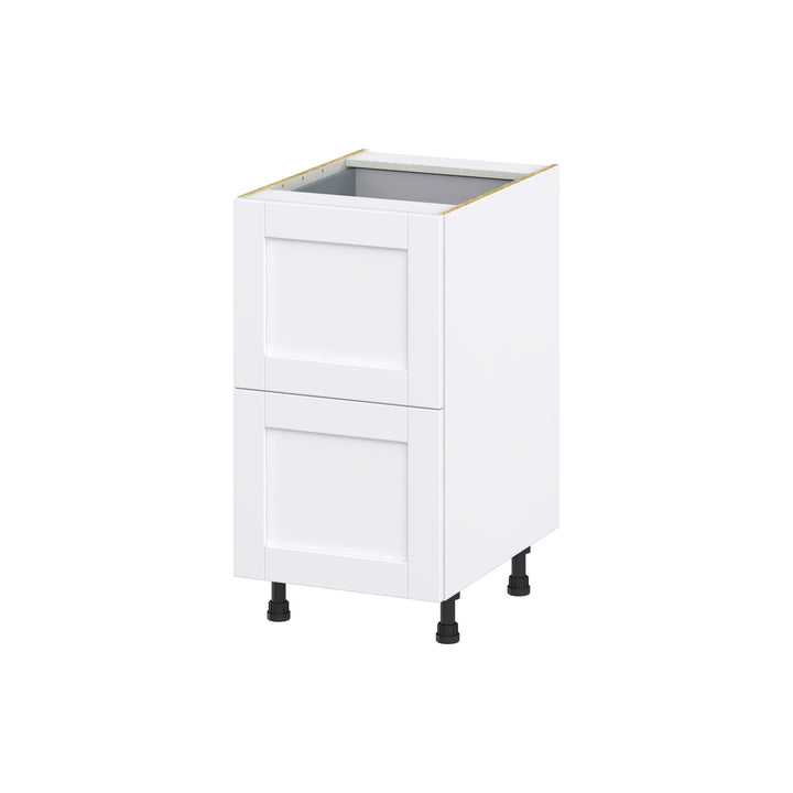 Hugo&Borg Rosemont 18-in W x 34.5-in H x 24-in D Glacier White 2-Drawer Base Fully Assembled Cabinet