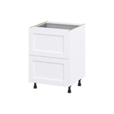 Hugo&Borg Rosemont 24-in W x 34.5-in H x 24-in D Glacier White 2-Drawer Base Fully Assembled Cabinet