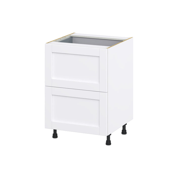 Hugo&Borg Rosemont 24-in W x 34.5-in H x 24-in D Glacier White 2-Drawer Base Fully Assembled Cabinet