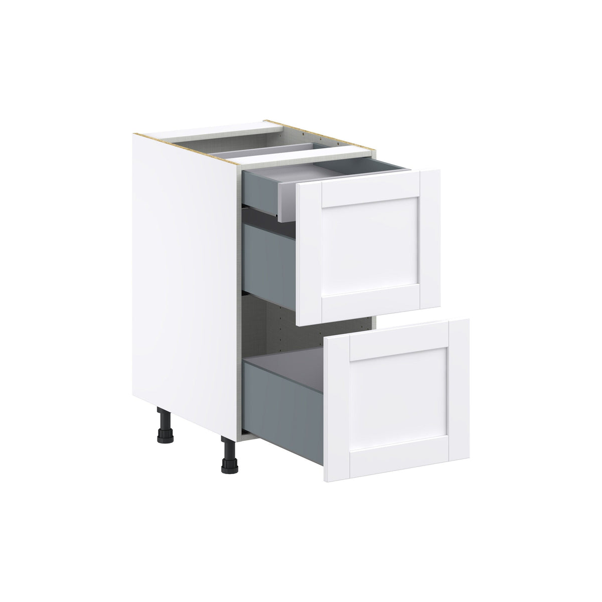 Hugo&Borg Rosemont 18-in W x 34.5-in H x 24-in D Glacier White 2-Drawer Base Fully Assembled Cabinet