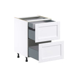 Hugo&Borg Rosemont 24-in W x 34.5-in H x 24-in D Glacier White 2-Drawer Base Fully Assembled Cabinet