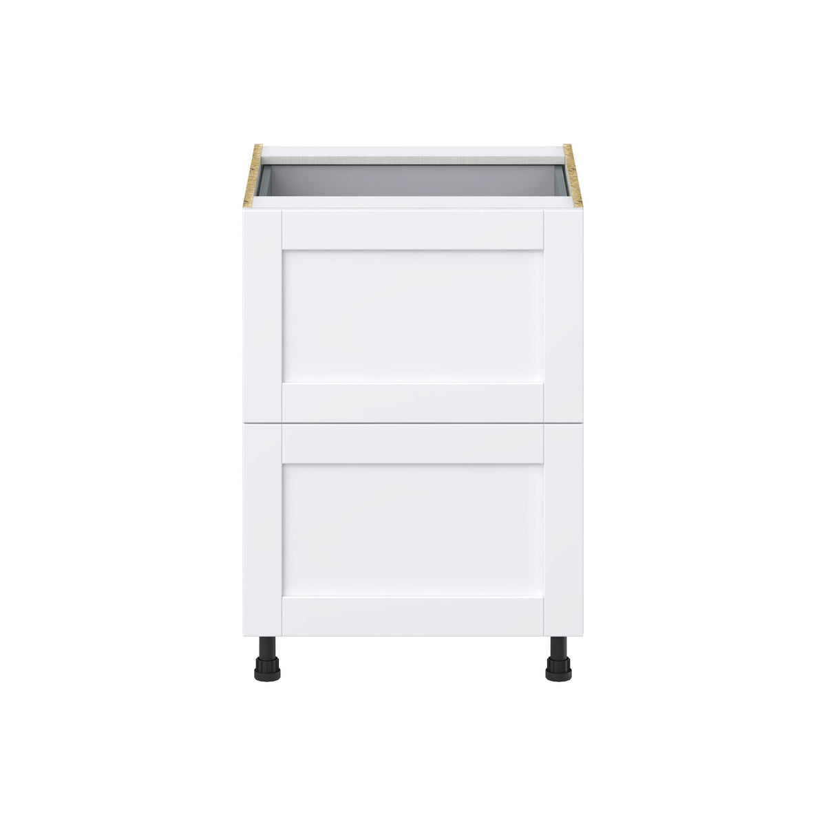 Hugo&Borg Rosemont 24-in W x 34.5-in H x 24-in D Glacier White 2-Drawer Base Fully Assembled Cabinet
