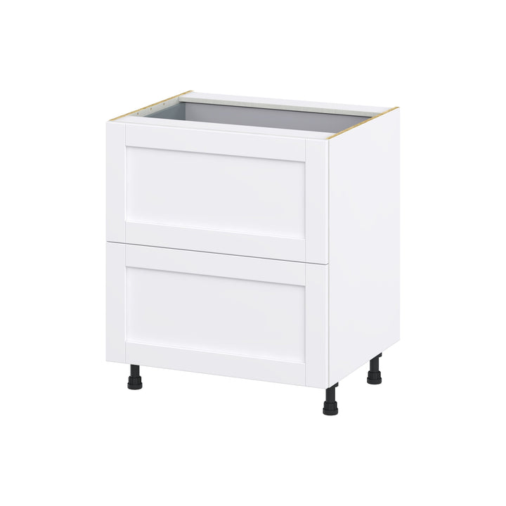 Hugo&Borg Rosemont 30-in W x 34.5-in H x 24-in D Glacier White 2-Drawer Base Fully Assembled Cabinet