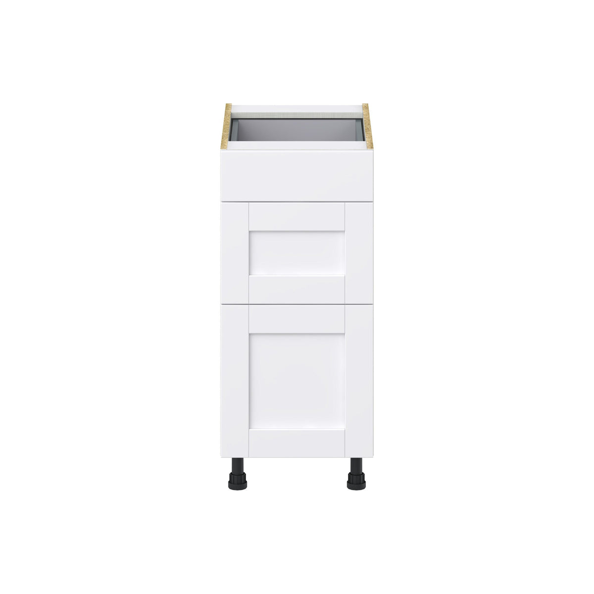 Hugo&Borg Rosemont 15-in W x 34.5-in H x 25-in D Glacier White 3-Drawer Base Fully Assembled Cabinet