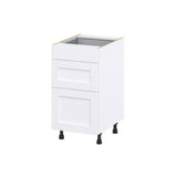 Hugo&Borg Rosemont 18-in W x 34.5-in H x 24-in D Glacier White 3-Drawer Base Fully Assembled Cabinet