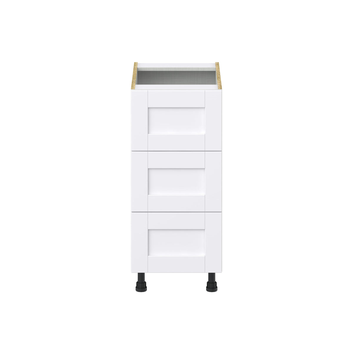 Hugo&Borg Rosemont 15-in W x 34.5-in H x 24-in D Glacier White 3-Drawer Base Fully Assembled Cabinet