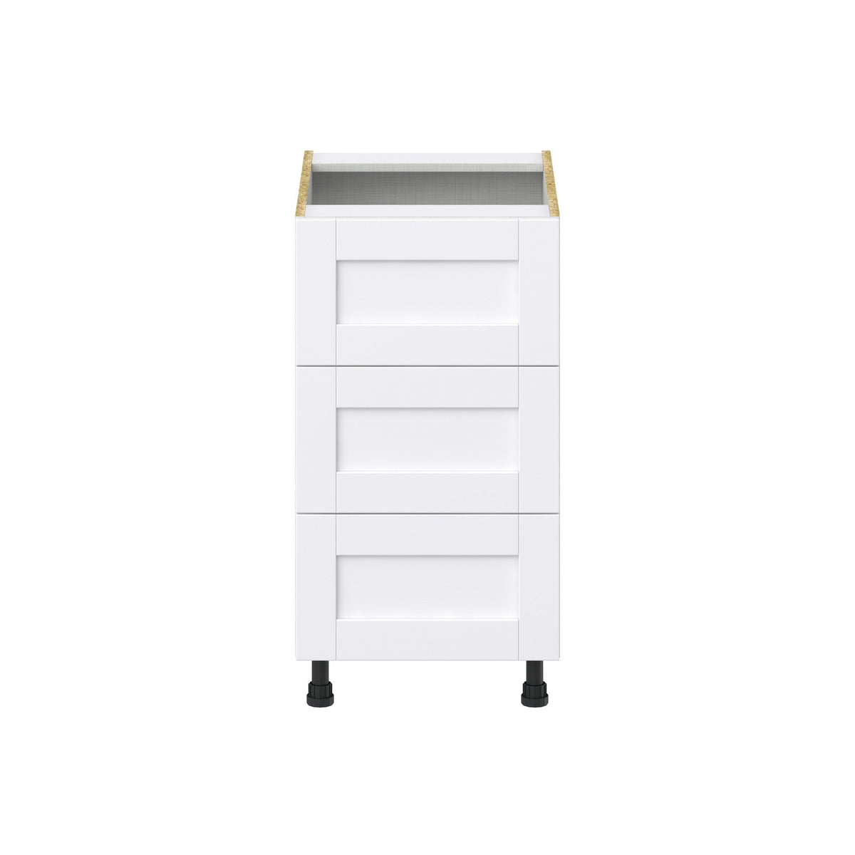 Hugo&Borg Rosemont 18-in W x 34.5-in H x 24-in D Glacier White 3-Drawer Base Fully Assembled Cabinet