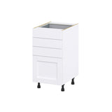Hugo&Borg Rosemont 18-in W x 34.5-in H x 25-in D Glacier White 4-Drawer Base Fully Assembled Cabinet