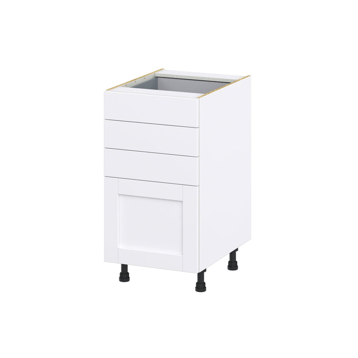 Hugo&Borg Rosemont 18-in W x 34.5-in H x 25-in D Glacier White 4-Drawer Base Fully Assembled Cabinet