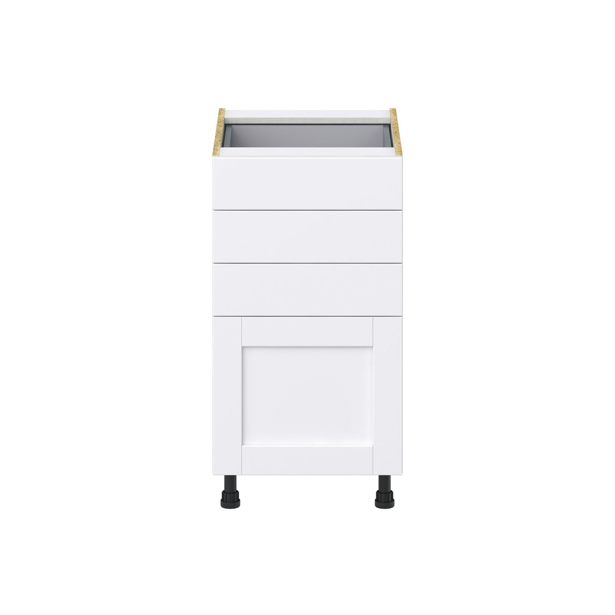 Hugo&Borg Rosemont 18-in W x 34.5-in H x 25-in D Glacier White 4-Drawer Base Fully Assembled Cabinet