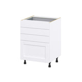 Hugo&Borg Rosemont 24-in W x 34.5-in H x 24-in D Glacier White 4-Drawer Base Fully Assembled Cabinet