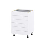 Hugo&Borg Rosemont 24-in W x 34.5-in H x 24-in D Glacier White 6-Drawer Base Fully Assembled Cabinet