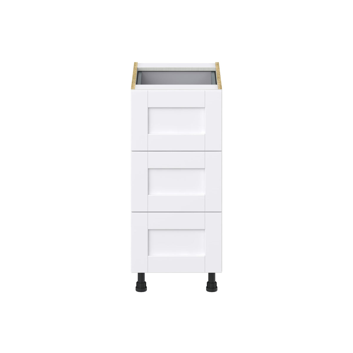 Hugo&Borg Rosemont 15-in W x 34.5-in H x 25-in D Glacier White 3-Drawer Base Fully Assembled Cabinet