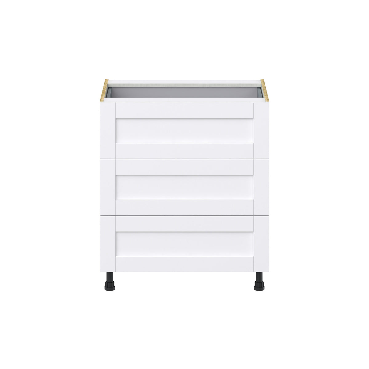 Hugo&Borg Rosemont 30-in W x 34.5-in H x 24-in D Glacier White 3-Drawer Base Fully Assembled Cabinet