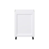 Hugo&Borg Rosemont 24-in W x 34.5-in H x 14-in D Glacier White 3-Drawers Base Fully Assembled Cabinet (Flat Panel Shaker Style)