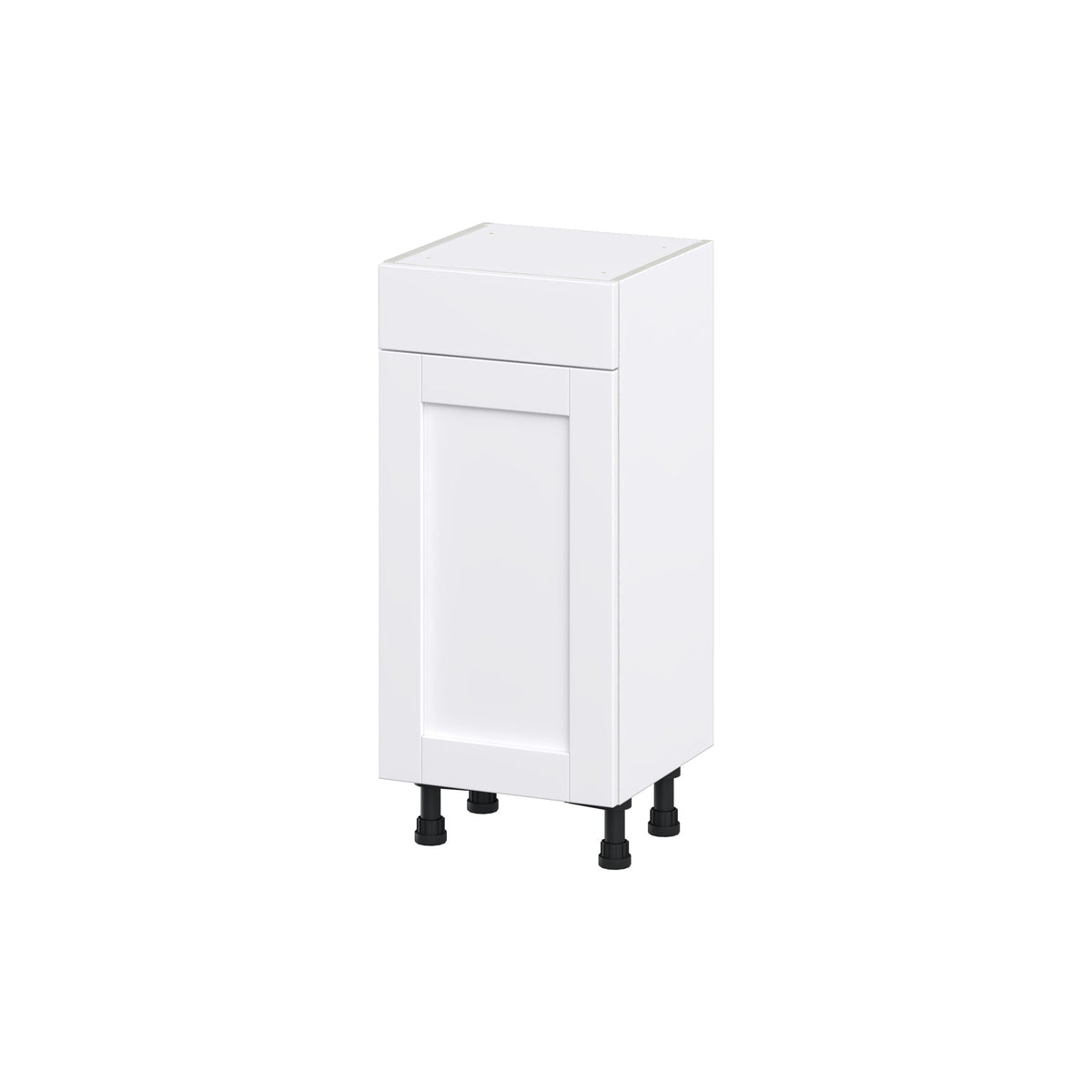 Hugo&Borg Rosemont 15-in W x 34.5-in H x 14-in D Glacier White 1-Drawer Base Fully Assembled Cabinet (Flat Panel Shaker Style)