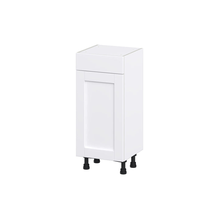 Hugo&Borg Rosemont 15-in W x 34.5-in H x 14-in D Glacier White 1-Drawer Base Fully Assembled Cabinet (Flat Panel Shaker Style)