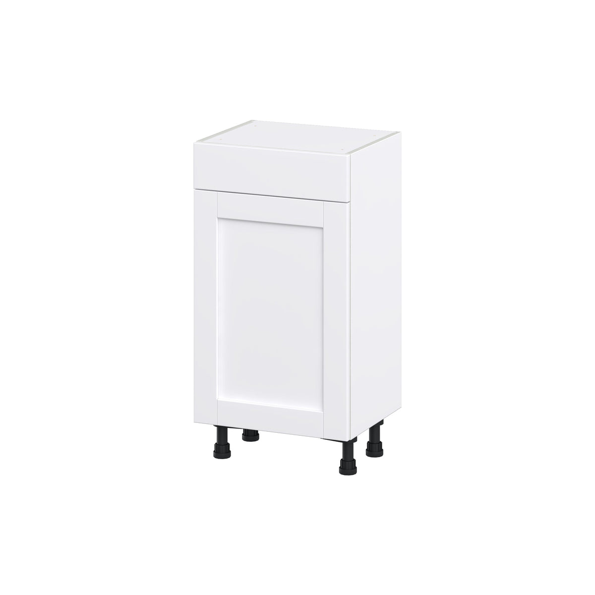 Hugo&Borg Rosemont 18-in W x 34.5-in H x 14-in D Glacier White 1-Drawer Base Fully Assembled Cabinet (Flat Panel Shaker Style)