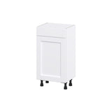 Hugo&Borg Rosemont 18-in W x 34.5-in H x 14-in D Glacier White 1-Drawer Base Fully Assembled Cabinet (Flat Panel Shaker Style)