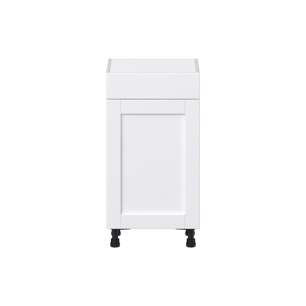 Hugo&Borg Rosemont 18-in W x 34.5-in H x 14-in D Glacier White 1-Drawer Base Fully Assembled Cabinet (Flat Panel Shaker Style)