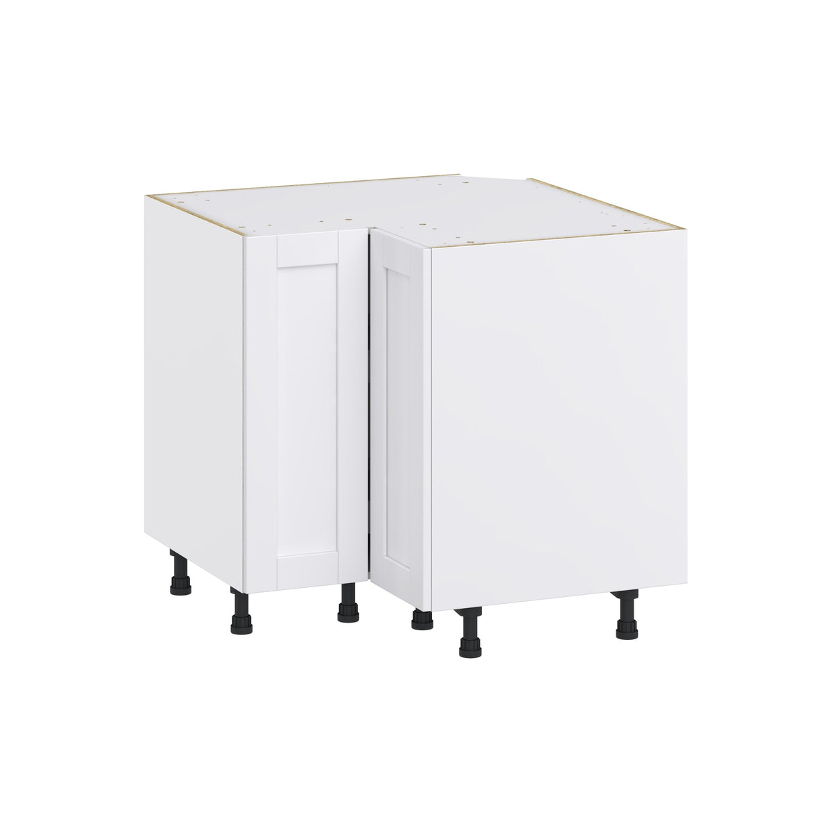Hugo&Borg Rosemont 36-in W x 34.5-in H x 36-in D Glacier White Lazy Susan Corner Base Fully Assembled Cabinet (Flat Panel Shaker Style)