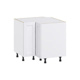 Hugo&Borg Rosemont 36-in W x 34.5-in H x 36-in D Glacier White Lazy Susan Corner Base Fully Assembled Cabinet (Flat Panel Shaker Style)