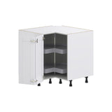 Hugo&Borg Rosemont 36-in W x 34.5-in H x 36-in D Glacier White Lazy Susan Corner Base Fully Assembled Cabinet (Flat Panel Shaker Style)