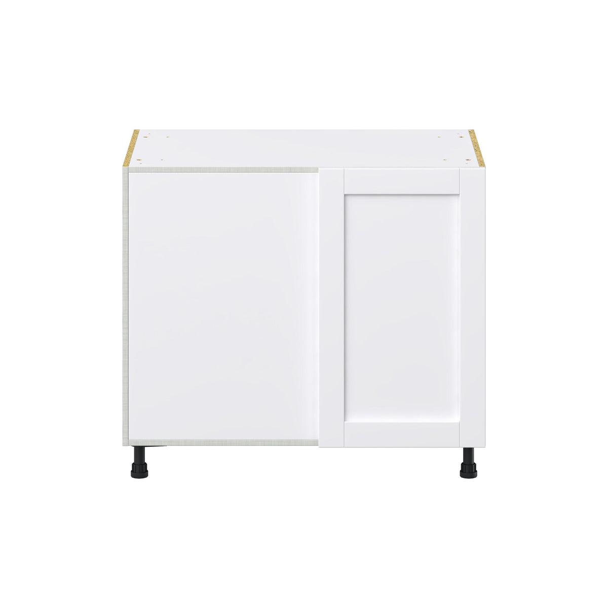 Hugo&Borg Rosemont 39-in W x 34.5-in H x 24-in D Glacier White Blind Corner Base Fully Assembled Cabinet (Recessed Panel Shaker Style)