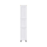 Hugo&Borg Rosemont 15-in W x 84.5-in H x 24-in D Glacier White Pantry Fully Assembled Cabinet (Flat Panel Shaker Door Style)