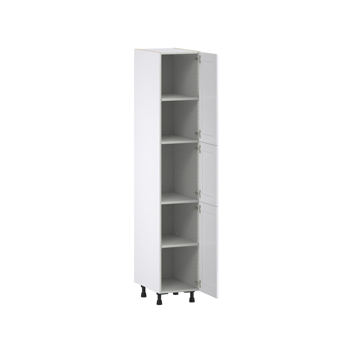 Hugo&Borg Rosemont 15-in W x 84.5-in H x 24-in D Glacier White Pantry Fully Assembled Cabinet (Flat Panel Shaker Door Style)