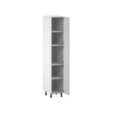 Hugo&Borg Rosemont 15-in W x 84.5-in H x 24-in D Glacier White Pantry Fully Assembled Cabinet (Flat Panel Shaker Door Style)