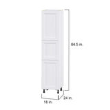 Hugo&Borg Rosemont 18-in W x 84.5-in H x 24-in D Glacier White Pantry Fully Assembled Cabinet (Flat Panel Shaker Door Style)