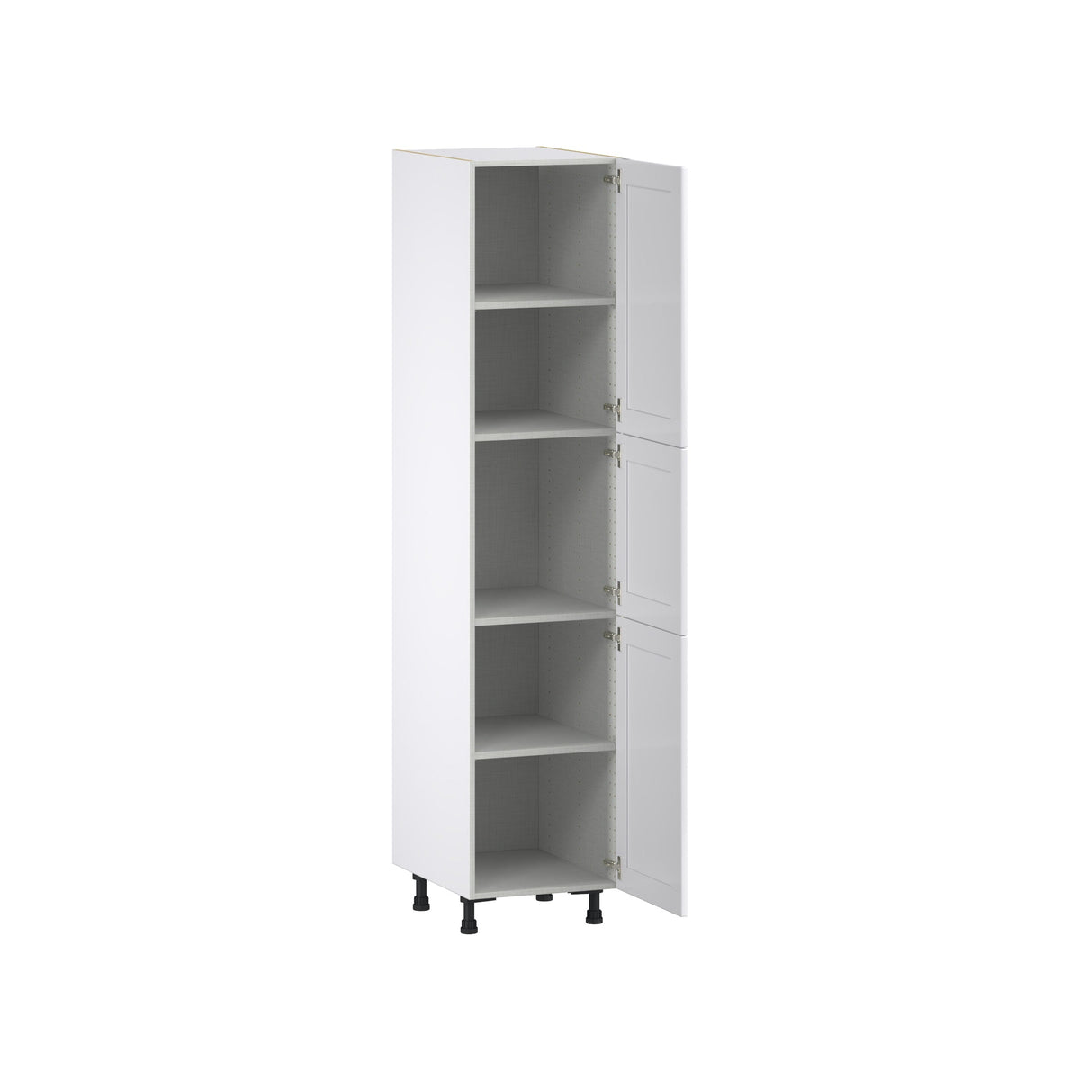 Hugo&Borg Rosemont 18-in W x 84.5-in H x 24-in D Glacier White Pantry Fully Assembled Cabinet (Flat Panel Shaker Door Style)