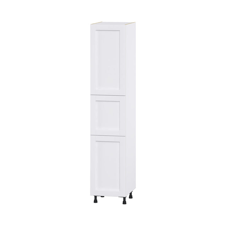 Hugo&Borg Rosemont 18-in W x 89.5-in H x 24-in D Glacier White Pantry Fully Assembled Cabinet (Flat Panel Shaker Door Style)
