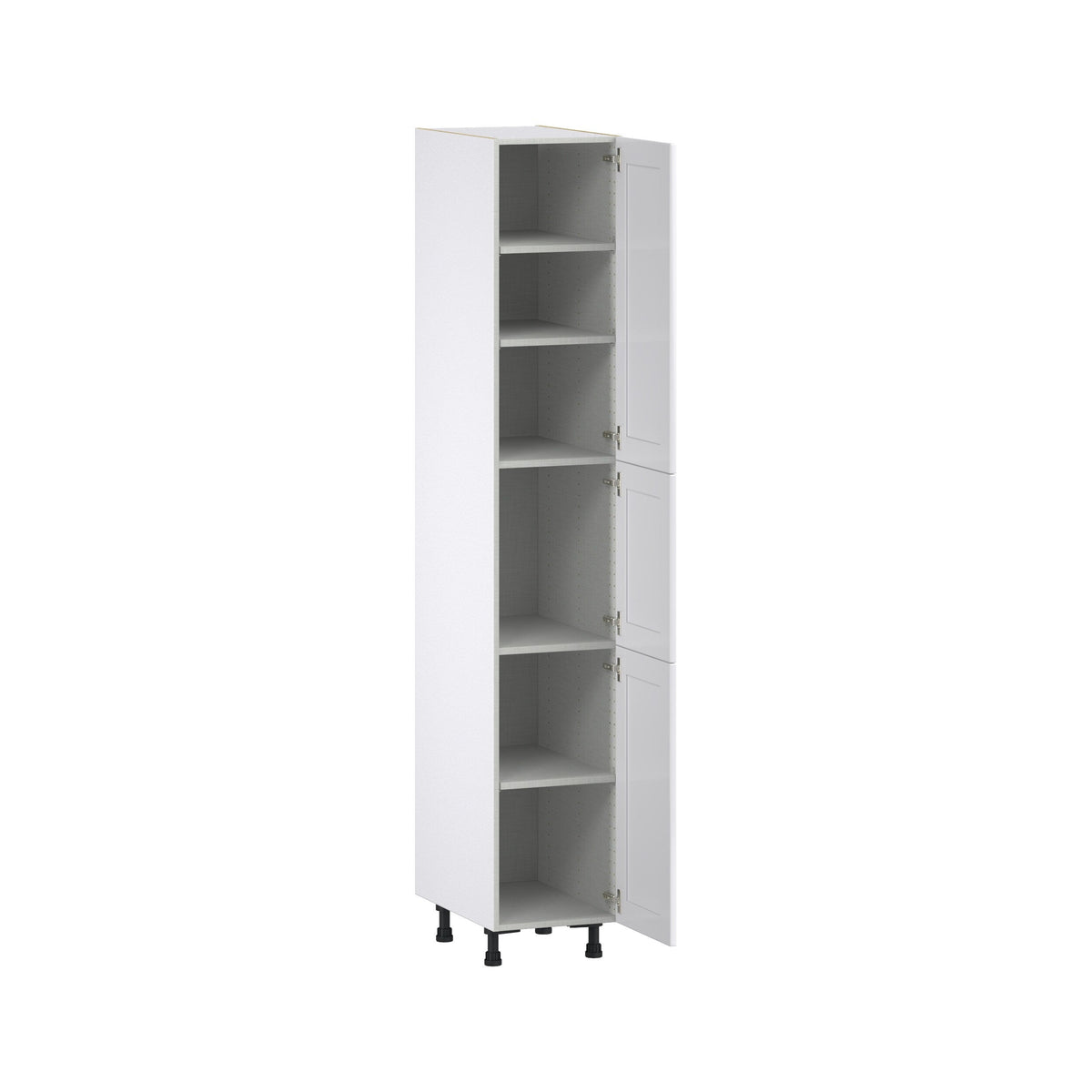 Hugo&Borg Rosemont 15-in W x 89.5-in H x 24-in D Glacier White Pantry Fully Assembled Cabinet (Flat Panel Shaker Door Style)