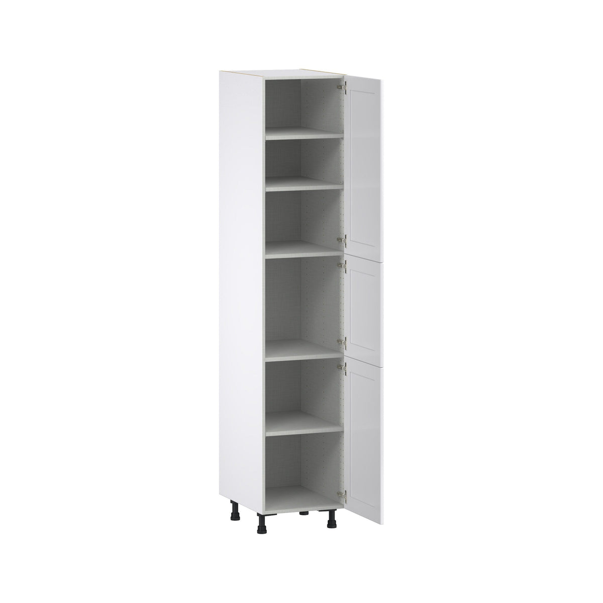 Hugo&Borg Rosemont 18-in W x 89.5-in H x 24-in D Glacier White Pantry Fully Assembled Cabinet (Flat Panel Shaker Door Style)