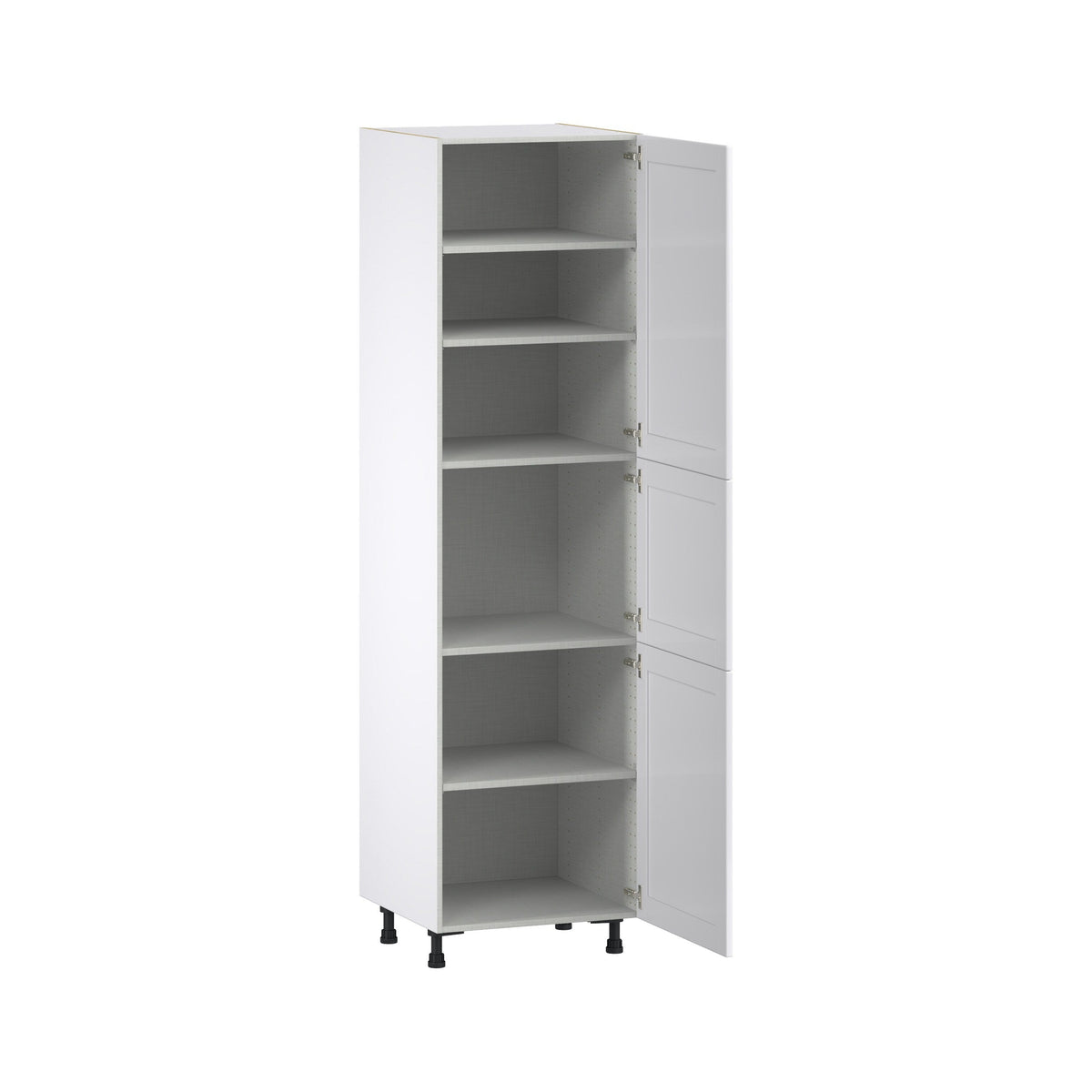 Hugo&Borg Rosemont 24-in W x 89.5-in H x 24-in D Glacier White Pantry Fully Assembled Cabinet (Flat Panel Shaker Door Style)