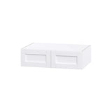 Hugo&Borg Rosemont 36-in W x 10-in H x 24-in D Glacier White Wall Fully Assembled Cabinet (Flat Panel Shaker Door Style)