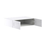 Hugo&Borg Rosemont 36-in W x 10-in H x 24-in D Glacier White Wall Fully Assembled Cabinet (Flat Panel Shaker Door Style)