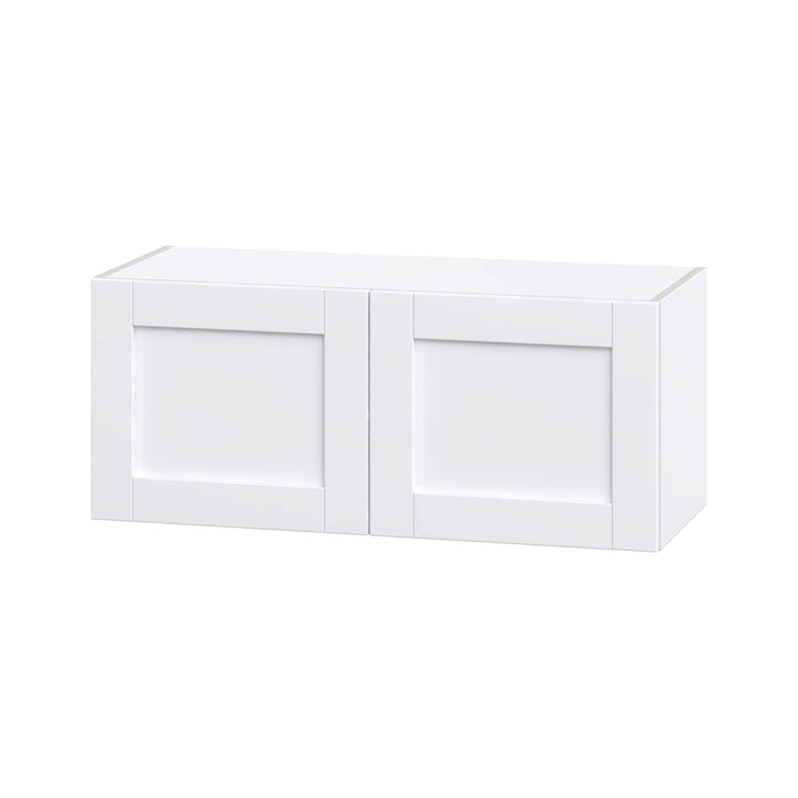 Hugo&Borg Rosemont 36-in W x 15-in H x 14-in D Glacier White Wall Fully Assembled Cabinet (Flat Panel Shaker Door Style)