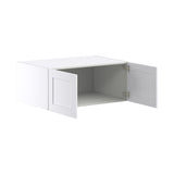 Hugo&Borg Rosemont 36-in W x 15-in H x 24-in D Glacier White Wall Fully Assembled Cabinet (Flat Panel Shaker Door Style)