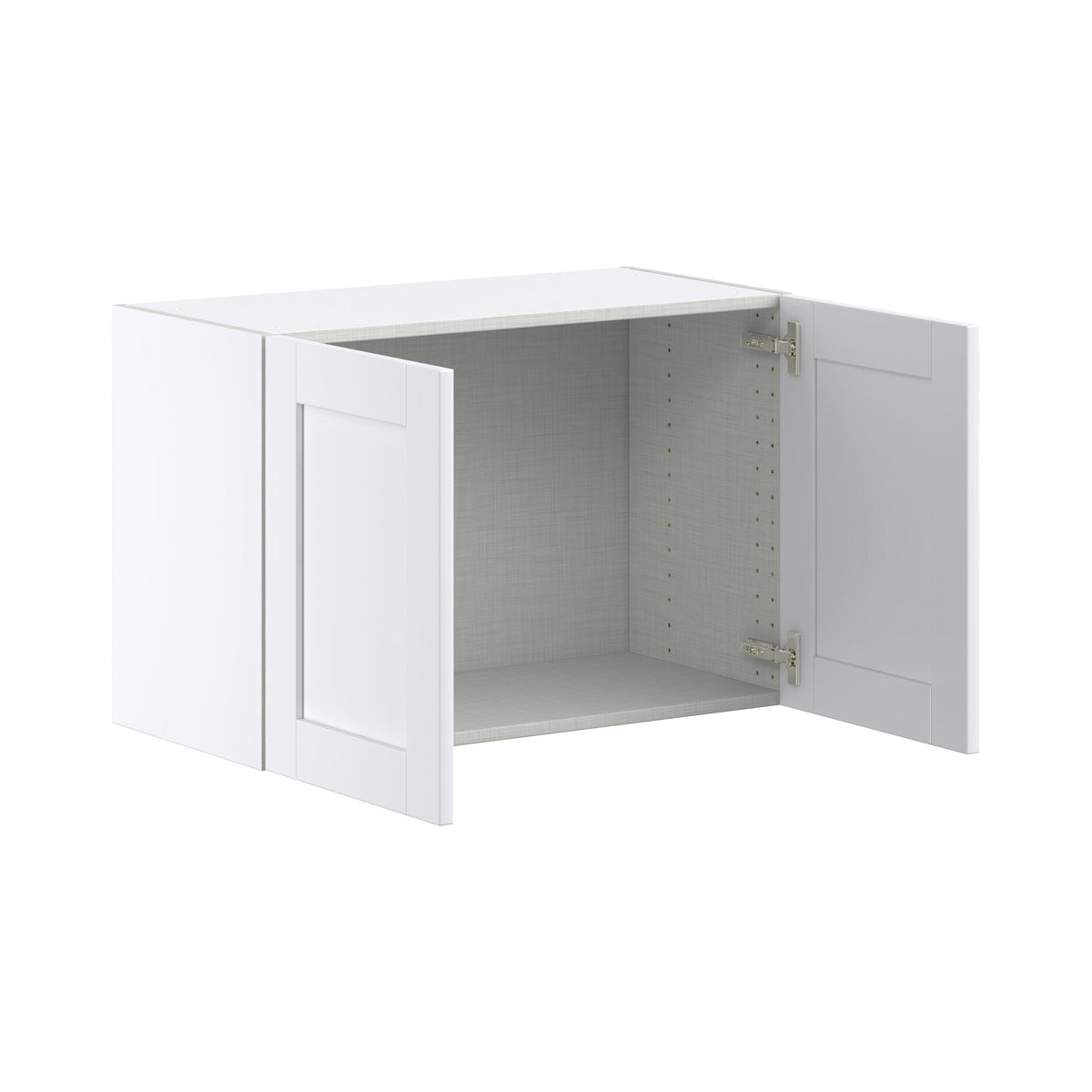 Hugo&Borg Rosemont 30-in W x 20-in H x 14-in D Glacier White Wall Fully Assembled Cabinet (Flat Panel Shaker Door Style)