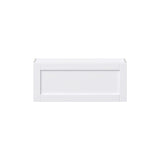 Hugo&Borg Rosemont 36-in W x 15-in H x 14-in D Glacier White Wall Fully Assembled Cabinet (Flat Panel Shaker Door Style)